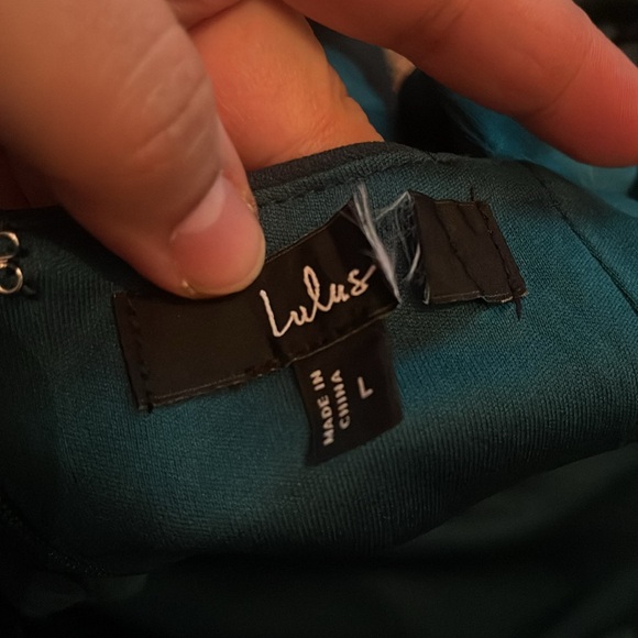 Lulus Beaming Perfection Emerald Beaded Organza Tie-Strap Mini Dress - Picture 7 of 8